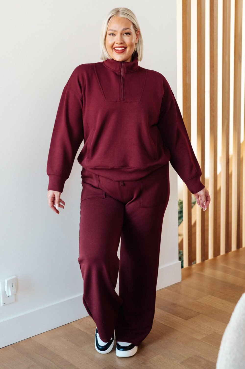 Snuggle Weather Pullover Pants in Wine - Image 6