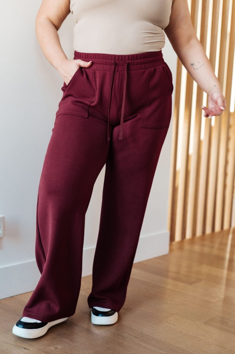 Snuggle Weather Pullover Pants in Wine - Image 4