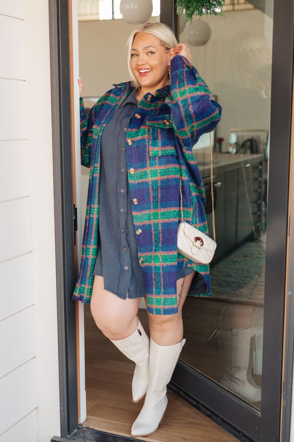 January Chill Plaid Coat - Image 6