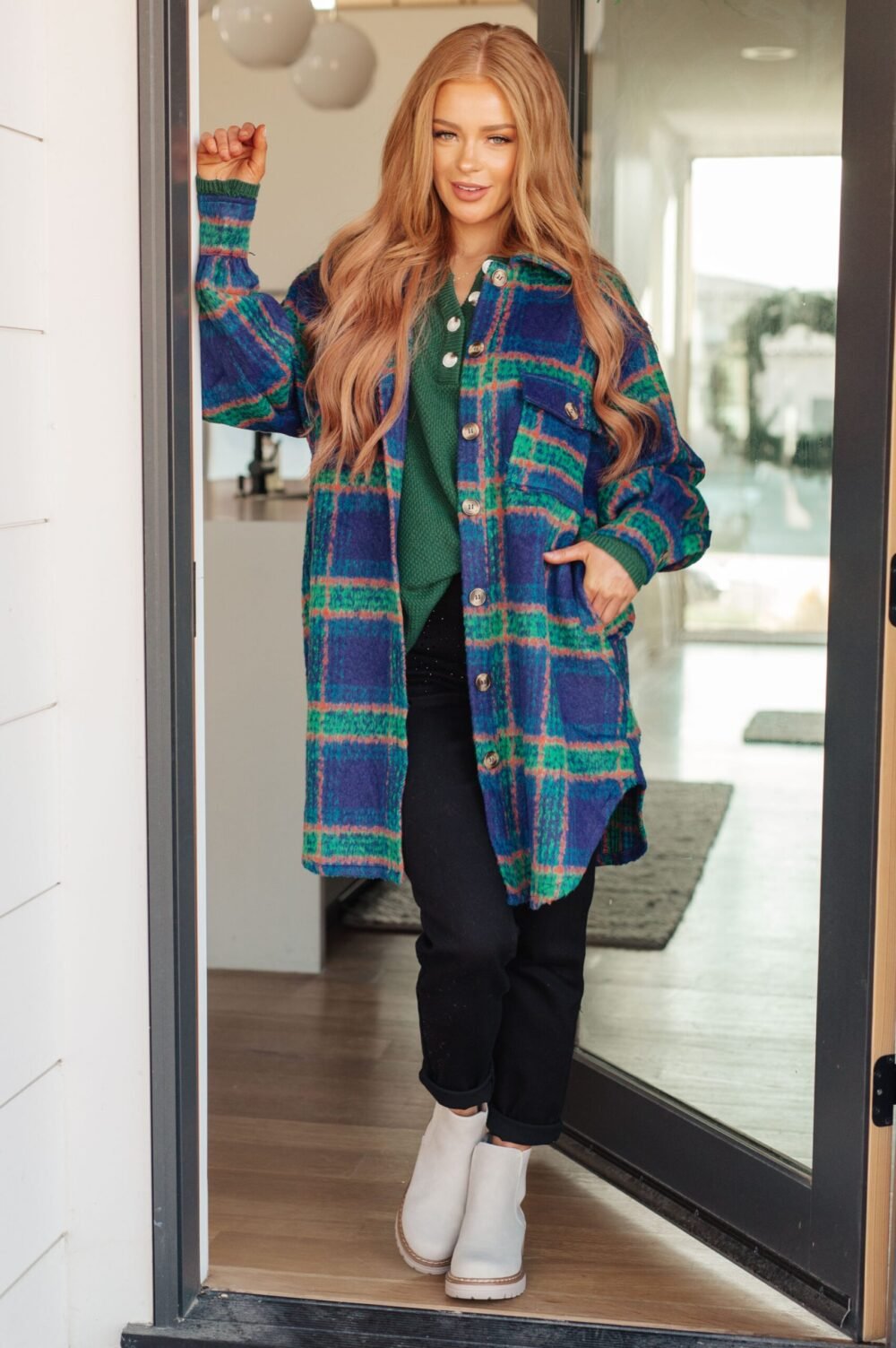 January Chill Plaid Coat - Image 3