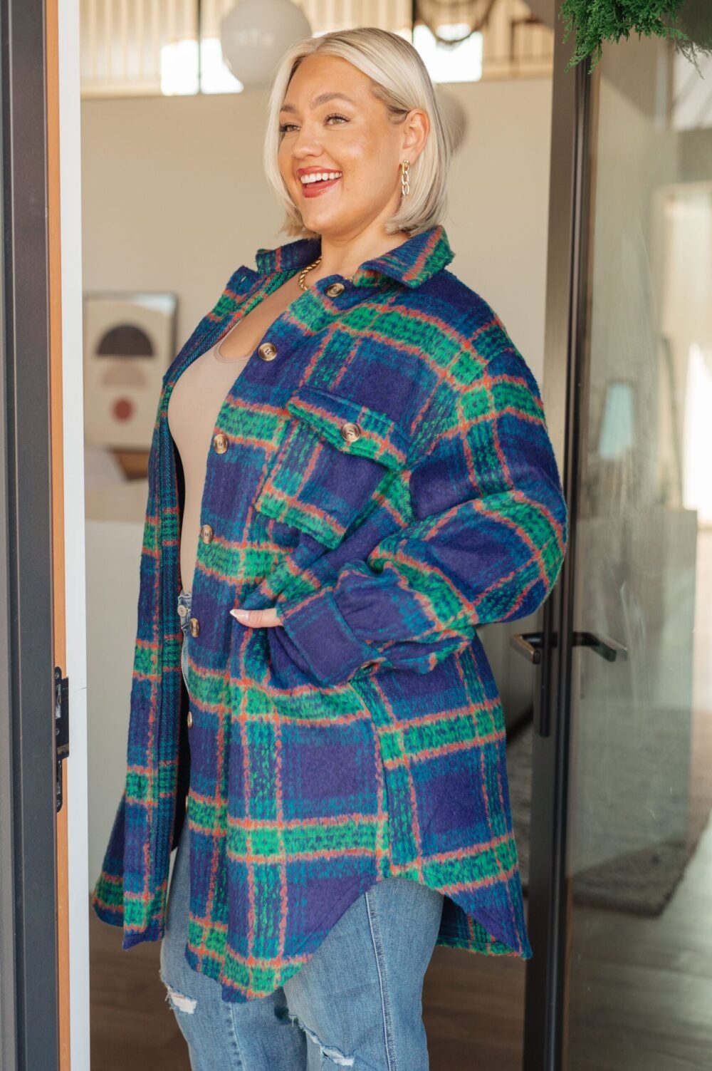 January Chill Plaid Coat - Image 8