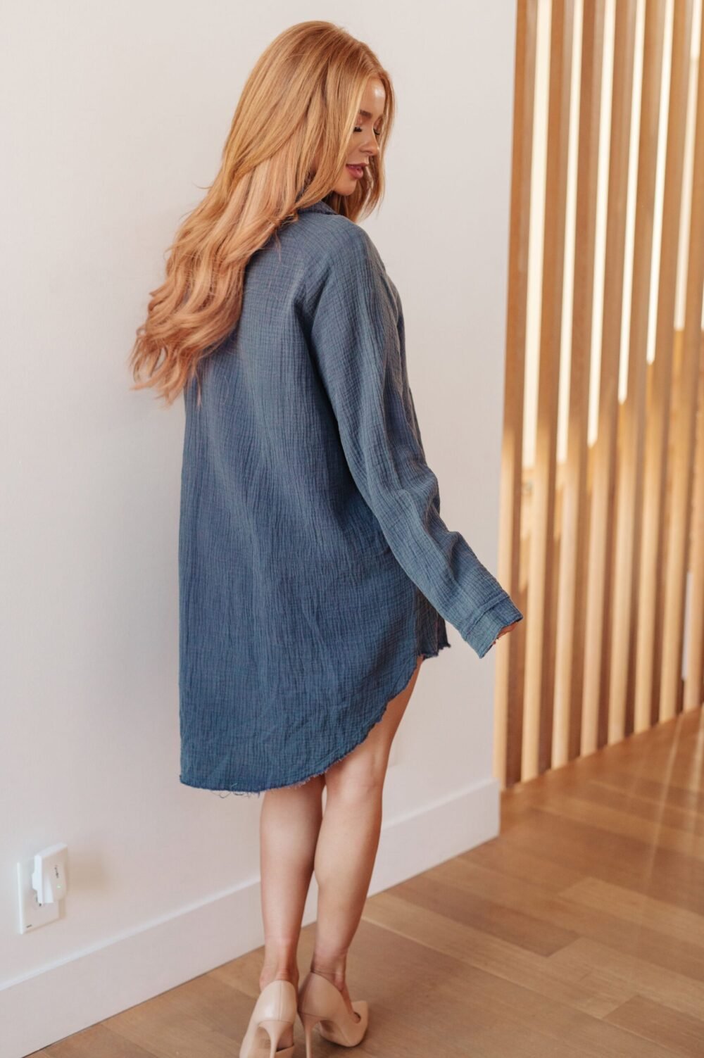 Friday Date Night Mineral Wash Shirt Dress - Image 8